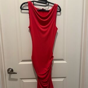 Elegant Red Sleeveless Dress